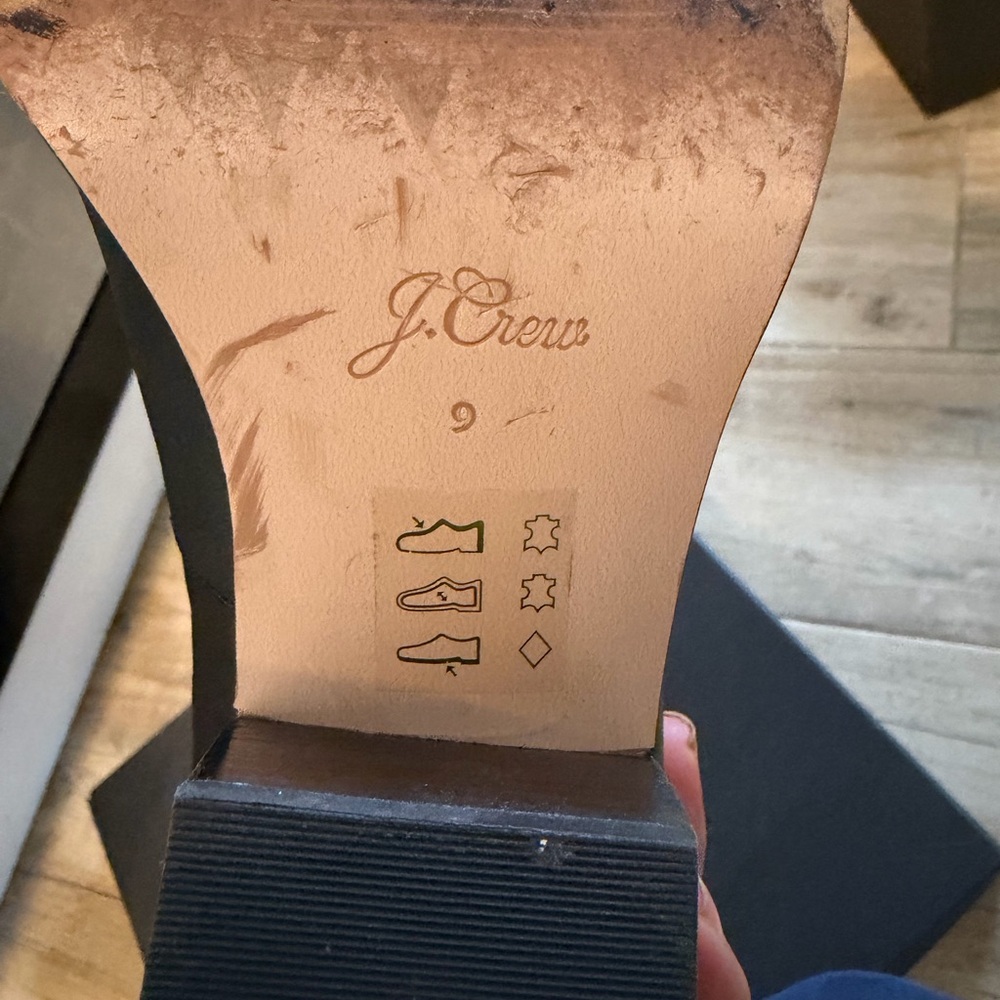 J. Crew Black Leather Chelsea Ankle Boots - Picture 2 of 5